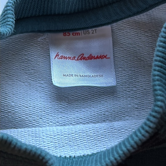 Hanna Andersson Dresses sz 85 cm 2T Pink flowers Green tree long sleeve - Picture 5 of 5